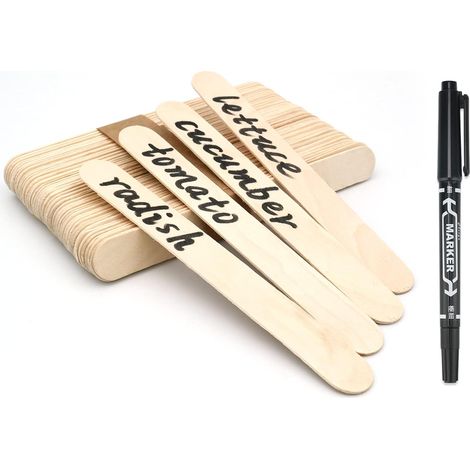 100 x 15 cm labels for wood plants, outdoor garden labels, seedling labels, vegetable labels, planting labels (1/5)