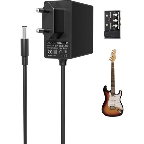 9V 1A Adaptateur d'Alimentation pour Pédale de Guitare,Chargeur Mural Compatible avec ME-80 ME-70 ME-25 ME-50B GT-1 GT-100,Keyboard, Stompbox, Etc. (1/5)