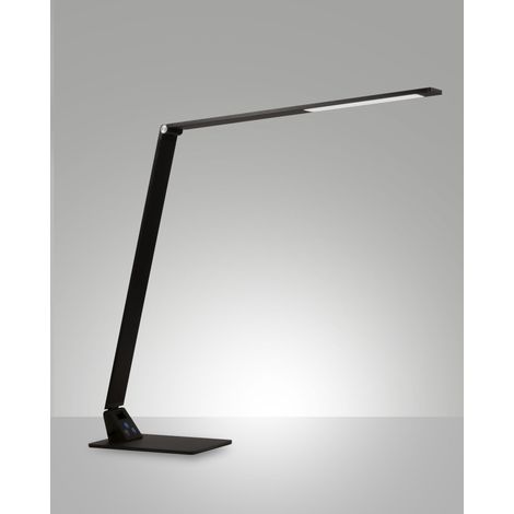 Lampada da Tavolo Wasp LED Integrato 12W Nera con Regolazione Luce Touch e Temperatura Colore CCT Selezionabile 3000K-5000K Codice 3265-30-101