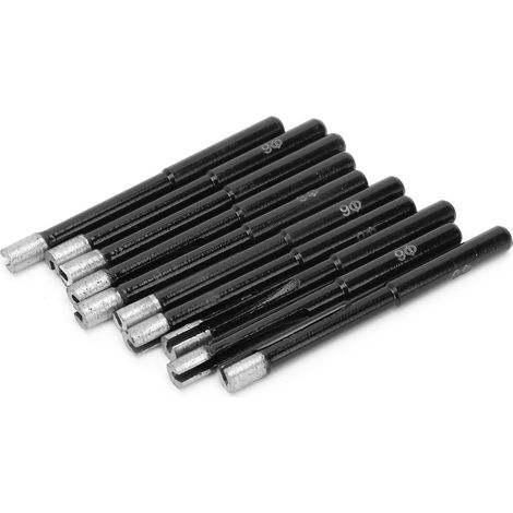 10 Pièces Forets Diamantés pour Carrelage, Céramique, Marbre et Granit - Scie Cloche 6mm