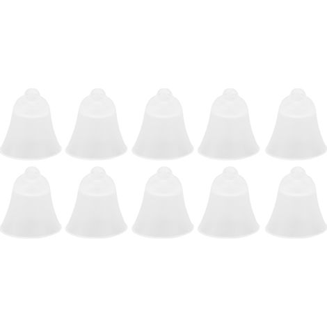 10 Pièces Embouts Silencieux Blancs pour Prothèses Auditives, 3 Trous, Taille M, Bouchons en Silicone Doux Antistatiques, Embouts Intra-auriculaires Compatibles Amplificateurs (1/5)