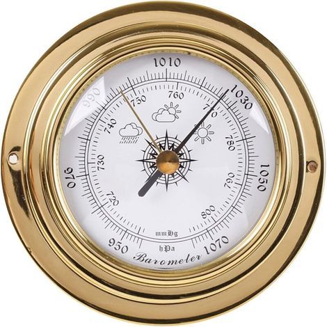 Baromètre mural - Thermomètre hygromètre - Horloge pour horloge, température et hygromètre - Pour intérieur et extérieur - Monté au mur - Thermomètre mural (1/5)