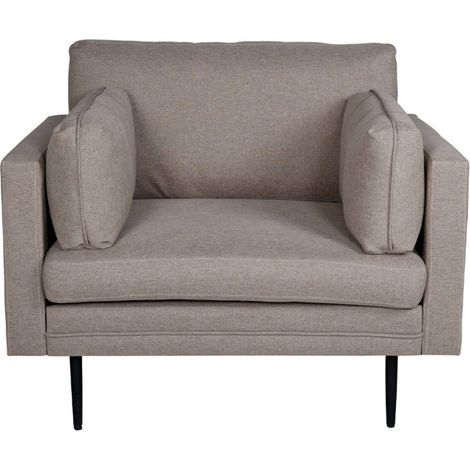 Fauteuil Design en Tissu "Boom" 110cm Marron (1/5)