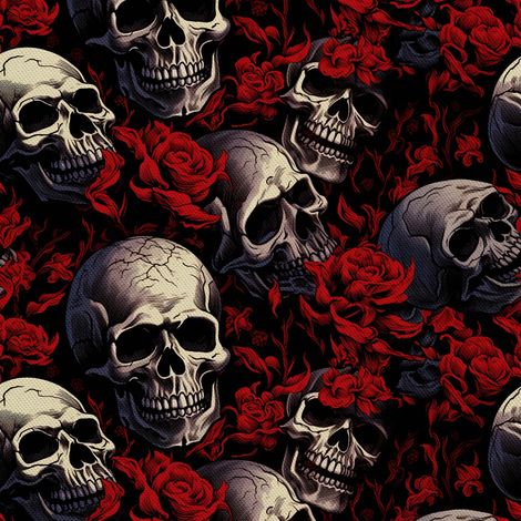 Tela Oxford decorativa para exteriores - Motivo de calavera I DX4985 (1/5)