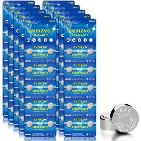 LR44 piles bouton, 100 pièces, 1,5 V, performance durable, AG13/357/357A/A76/L1154, pour jouets, calculatrices, instruments de mesure[5 ans de garantie de stockage] (1/5)