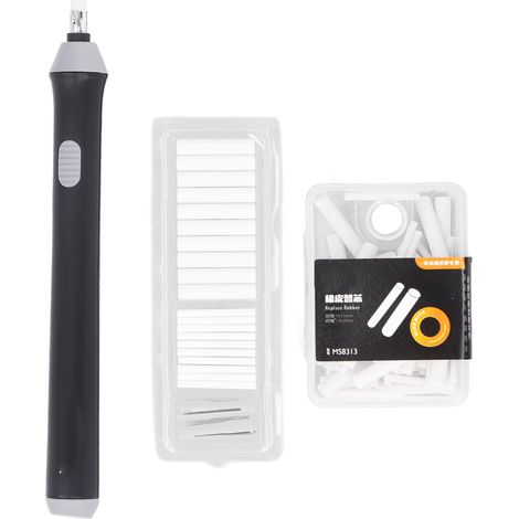Gomme électrique réglable longueur, épaisse et fine pour croquis, surlignage, alimentée par batterie avec 70 recharges. (1/5)