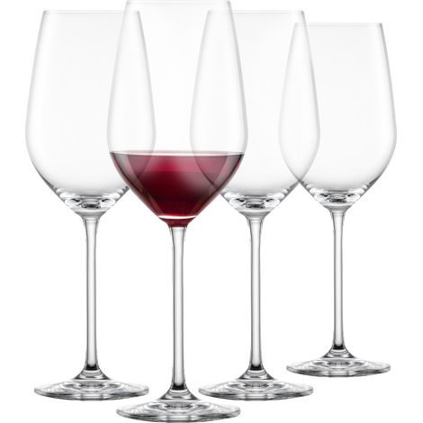 Verres à vin rouge Fortissimo (lot de 4), verres à bordeaux raffinés pour le vin rouge, verres en cristal résistant au lave-vaisselle, fabriqués en Allemagne (art. n° 123682) (1/5)
