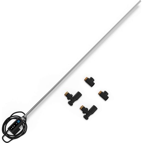 INOW - Dual Fuel Towel Rail Kit 1200w Thermostatic WIFI Black (1/2)
