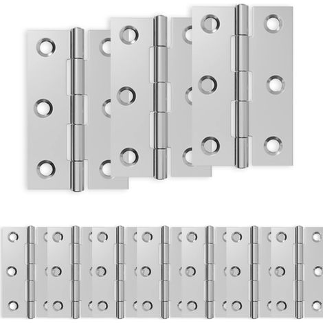 Hinge 12 pcs 54 x 34 x 5 mm Silver Steel vidaXL (1/5)