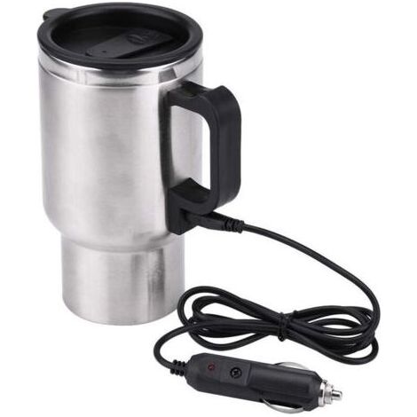 Coupe de chauffage de voiture - Bouilloire de voiture, tasse de chauffage de voiture électrique en acier inoxydable for l'eau de thé de café 450ml (1/4)