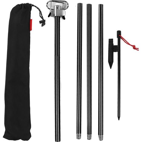 Support de lampe de camping pliable et léger en alliage d'aluminium avec sac de rangement pour pique-nique et pêche.