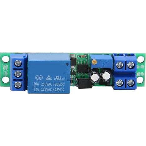 Module relais temporisé retard réglable 0-25s carte interrupteur 12V CC accessoire domotique voiture (1/5)