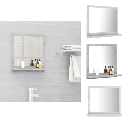 Badezimmerwaschtische - Living Badspiegel Betongrau 40x10,5x37 cm Holzwerkstoff (1/5)