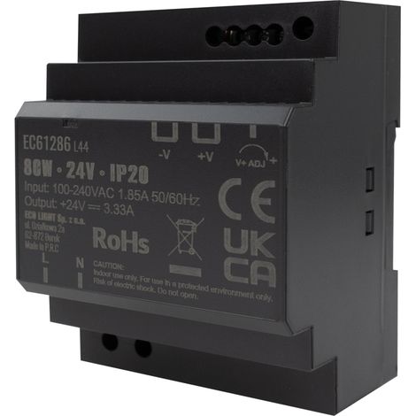 LED-Netzteil für DIN-Schiene 80W 12V Premium ECO EC61283 (1/4)