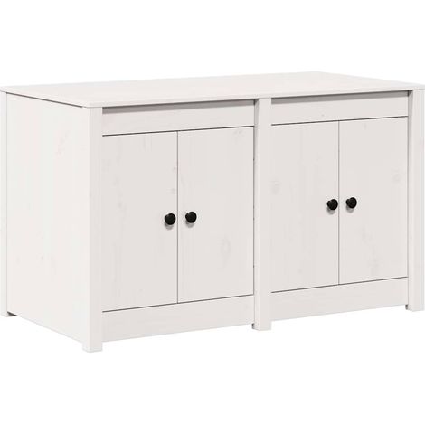 Meubles de Rangement,Armoire de cuisine Blanc 106 x 55 x 64 cm Bois de pin massif CFW486793 (1/5)