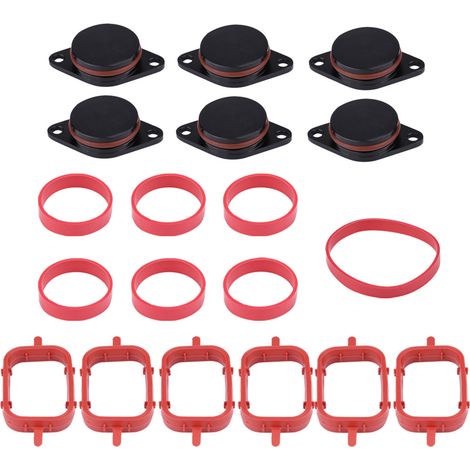 Kit de réparation pour soupapes de turbulence d'admission diesel automobile 633mm bloquées pour BMW, avec joint de collecteur (noir). (1/5)