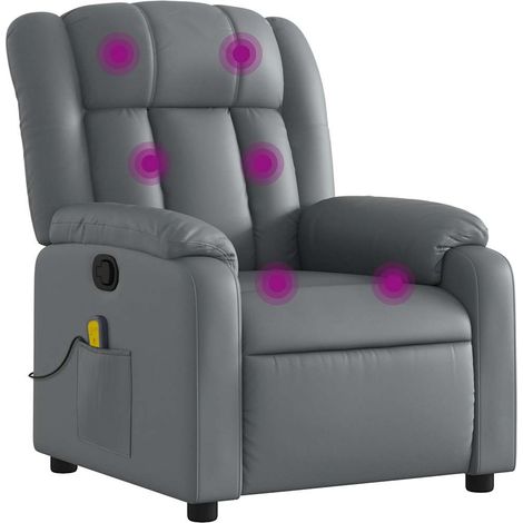 Maison Exclusive - Massagesessel Grau Kunstleder