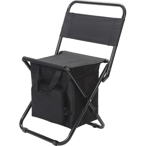 Angelstuhl mit Isoliertasche, kompakter Angelhocker, faltbarer Campingstuhl (1/5)