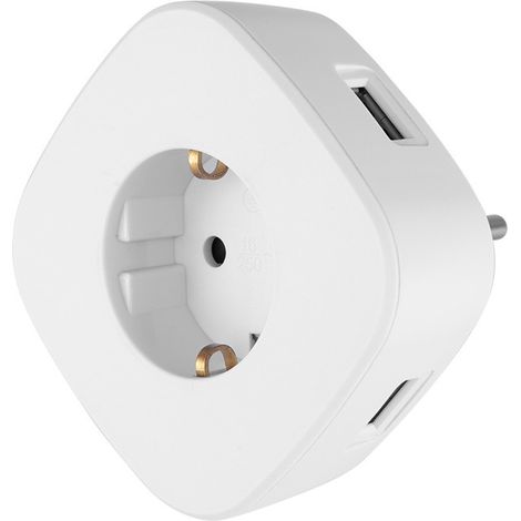 Enchufe Orbegozo EN 1500/ 1 Toma Schuko/ 3 Tomas USB (1/2)