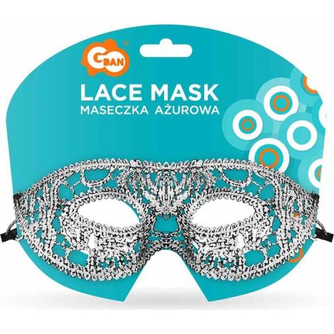 Silberne Dame, durchbrochene Maske