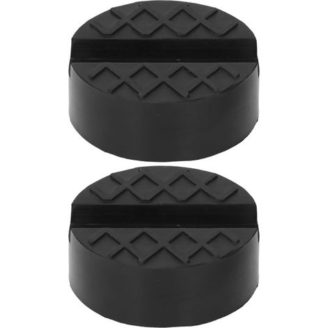Lot de 2 patins de cric en caoutchouc, adaptables et universels, avec fente pour une meilleure adaptabilité. Adaptateur réutilisable pour cric. (1/5)