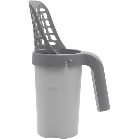 Pelle à litière portable de grande capacité avec support amovible intégré et filtre à excréments (1/5)