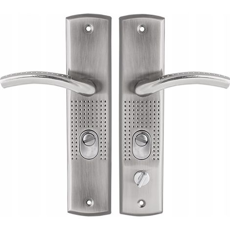 Manilla exterior izquierda de 72 mm para inserción, cromo satinado