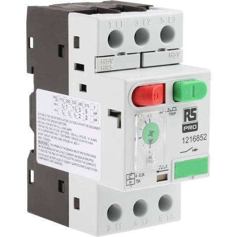 Disjoncteur moteur RS PRO 4 6,3 A. ( Prix pour 1 ) (1/4)