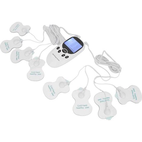 Appareil de massage électrique double sortie, stimulateur musculaire numérique antidouleur, tensiothérapie portable (1/5)