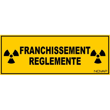 Panneau Franchissement réglementé - Rigide 330x120mm - 4140612