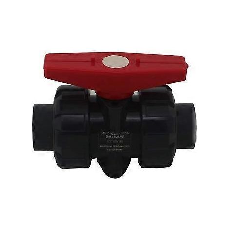 Doppelverschraubung zum Verkleben, Durchmesser 20 mm, Kugelhahn aus PVC, Kugelhahn für Schwimmbecken, DN15 (Innendurchmesser 20 mm)