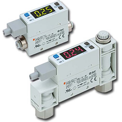 Débitmètre SMC PFM7, 2 l/min à 100 l/min Raccord monotouche ( Prix pour 1 )
