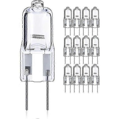 Lot de 12 ampoules halogènes 50 W GY6.35 G6.35 à intensité variable, culot bipolaire 12 V, T4, 820 lm (2 unités) (1/5)