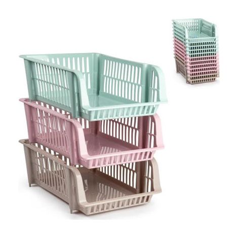 CESTA APILABLE GRANDE SURTIDO 3 COLORES