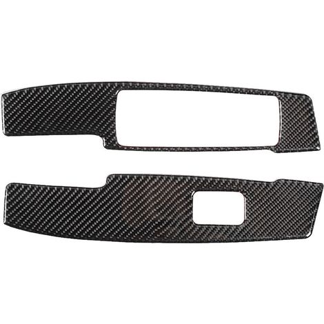 Adhesivos decorativos para los controles de las ventanillas eléctricas – 2 unidades, compatibles con Mercedes Clase C W204 (2007–2013), acabado elegante.