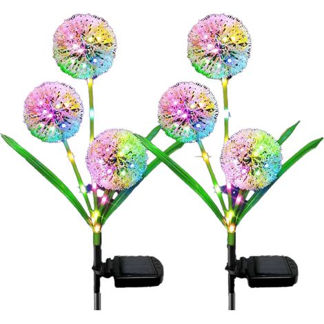 Luminaire Solaire Pissenlit - Étanche IP65 - Pour Jardin Pelouse Passage Cour Extérieur - Lot de 2