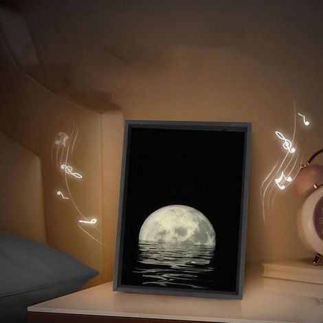 Haut - Parleur Bluetooth pour Peinture de Lune - Boîte à Son de Peinture (1/5)