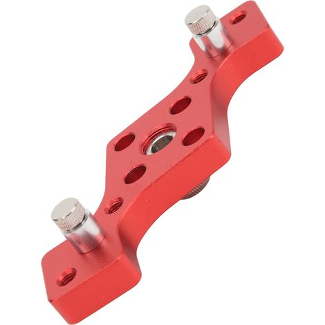 Selbstzentrierende Bohrschablone, vertikaler Dübelstanzer, Werkzeug zum Verbinden von Holzplatten, rot (1/5)