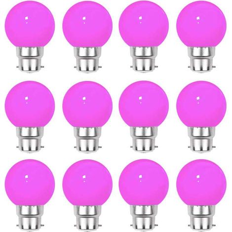 Lot de 12 ampoules LED Roses B22 Incassables - Guirlandes guinguette - Culot baïonnette