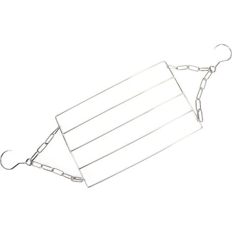 Étendoir à linge multifonctionnel en acier inoxydable argenté pour suspendre vêtements, serviettes et chaussettes (sans pince) - 40 cm (1/5)