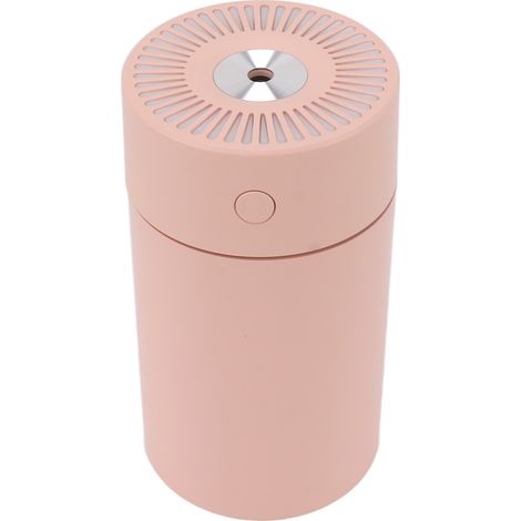 Humidificateur portable compact et silencieux USB de bureau avec veilleuse colorée rose, idéal pour la voiture, la maison, le bureau ou la chambre. (1/5)