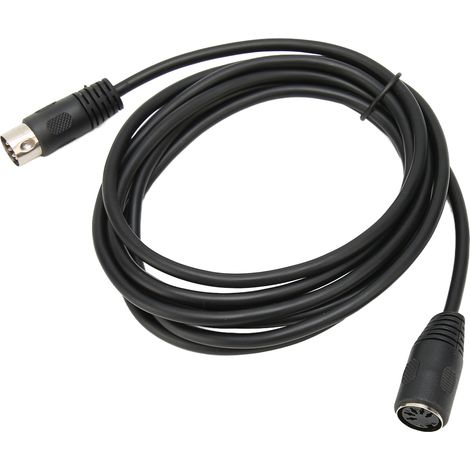 Câble d'extension MIDI 5 broches pour clavier, adaptateur DIN mâle/femelle stable pour piano électronique et guitare MIDI, 3 m (9,8 pi) (1/4)
