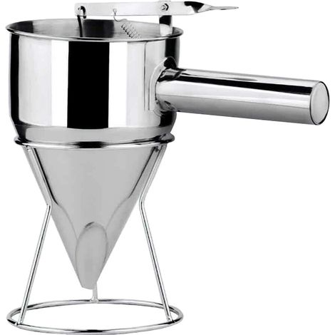 Spatola in acciaio inox con supporto per impastare, ideale per torte, ciambelle, muffin, pancake e altri dolci. (1/5)