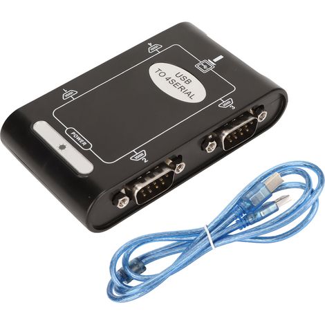 Adaptateur USB vers 4 Ports Série RS232 DB9 Compact pour Windows 10 8 7 (1/5)