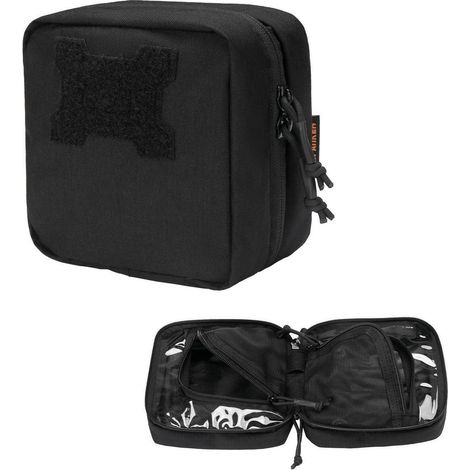Sacoche de premiers secours tactique MOLLE IFAK noir, Cordura 500D, fermeture éclair YKK