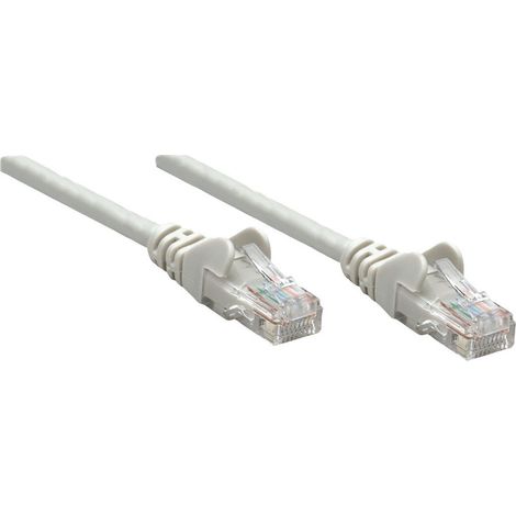 INTELLINET Netzwerkkabel Cat6 U/UTP CCA Cat6-kompatibel RJ45-Stecker/RJ45-Stecker 10,0 m grau (33673