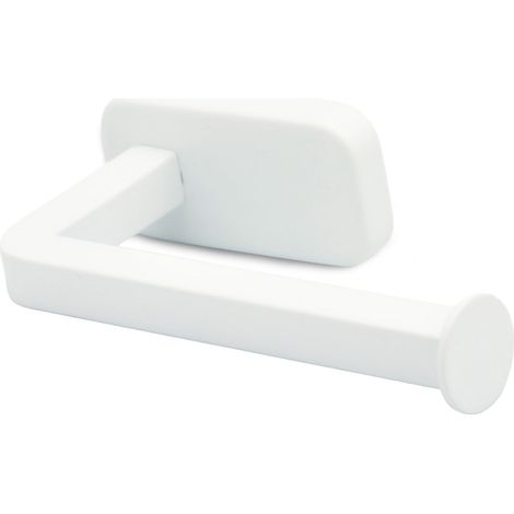 Toilettenpapierhalter Weiß Matt Edelstahl "Cubik"