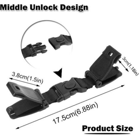 Clip De Sangle Enfant - Pour Ceinture De Sécurité Auto - Réglable 6 Mois À 4 Ans - Blanc - 1 Pièce (1/4)