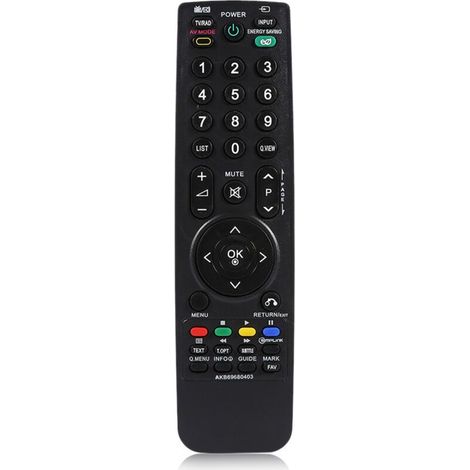 Télécommande universelle compatible toutes marques pour Smart TV, LED et LCD – design élégant noir mat, pile incluse, prête à l'emploi (1/5)