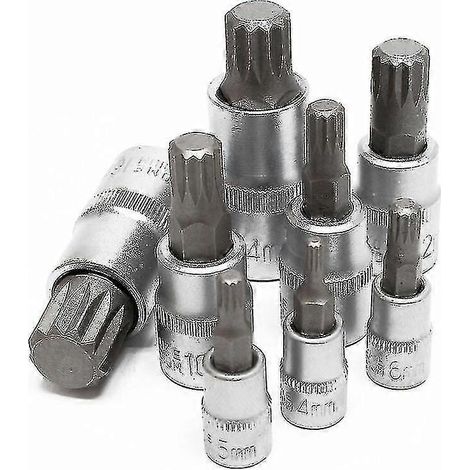 Jeu de douilles multidentées Xzn 8 pièces M4 à M16 (1/3)
